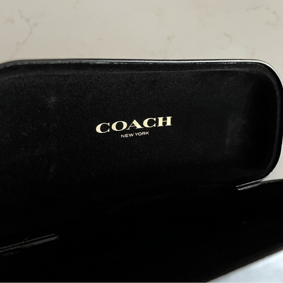 NEW Coach Shiny Black Rectangle Medium Hard Clamshell Dome Sunglass Case - Picture 4 of 10